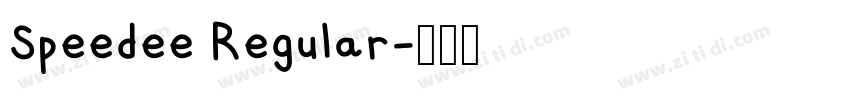 Speedee Regular字体转换